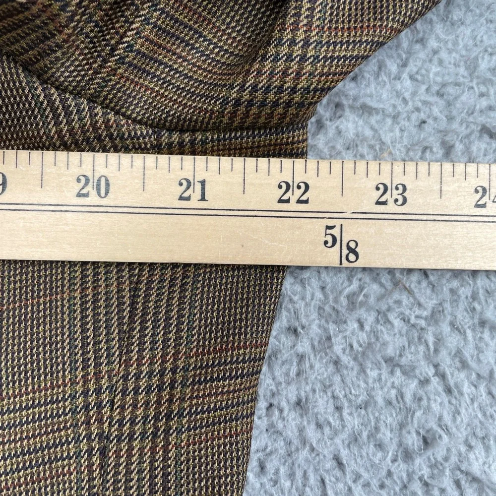Tom James Sport Coat Mens Brown Glen Plaid Corporate Image Hand Tailored Blazer